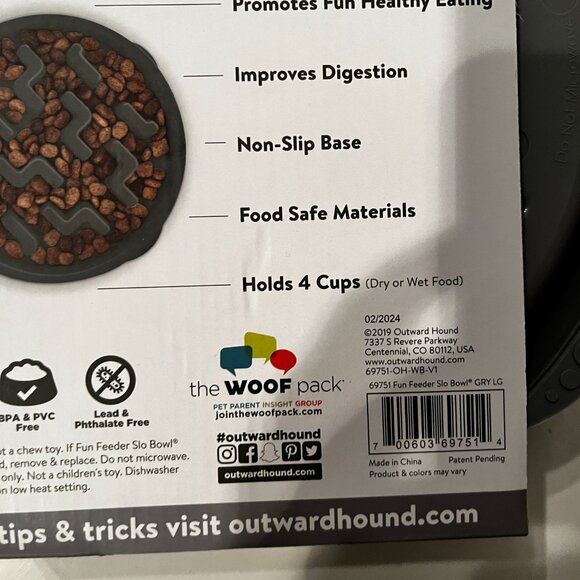 Fun Feeder Slo Bowl - Prevents Canine Obesity & Bloat (large/new) (dog bowl) - Picture 4 of 12